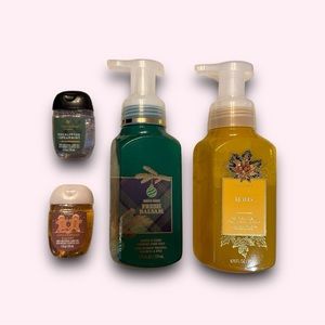 Bath and Body Works Bundle Fall Scent Hand Soap and Hand Sanitizer in Leaves NWT